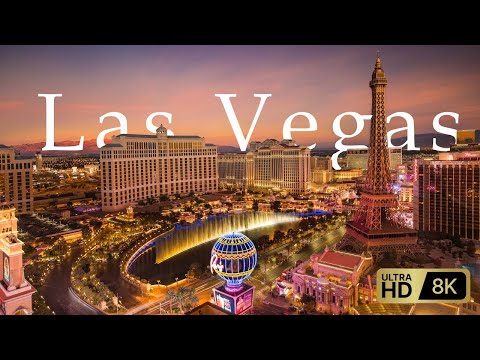 Las Vegas - Entertainment Capital of the World, 8K video ULTRA HD HDR [ 120 FPS ]
