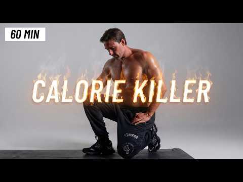 60 MIN CALORIE KILLER WORKOUT - Burn 1000 Calories - Full Body, No Equipment