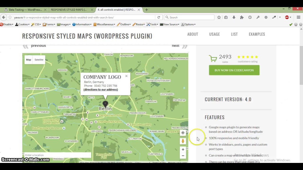 Locate Me   Responsive Styled Google Maps WordPress Plugin