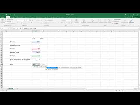 Excel Methodensammlung - Tilgungs- und Zinsanteil einer Annuität mit KAPZ und ZINSZ