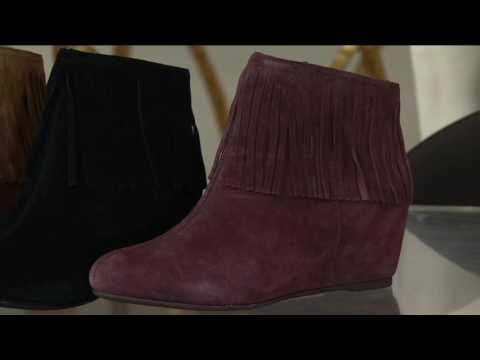Comfortiva by Softspots Suede Fringe Ankle Boots -...