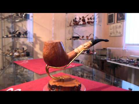 Pipa in radica e bamboo half bent - www.paronellipipe.it