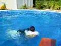 Jackie Chan And James Bond In The Pool