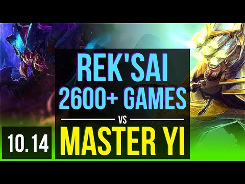 REK'SAI vs MASTER YI (JUNGLE) | 2600+ games, 1.5M mastery points, KDA 11/3/13 | KR Diamond | v10.14