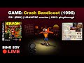 Crash Bandicoot 1 PS1 1996 100 Full Playthrough