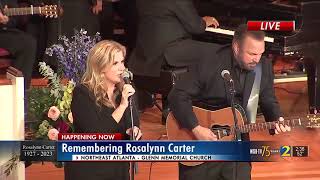 Garth Brooks and Trisha Yearwood perform &quot;Imagine&quot; at memorial for Rosalynn Carter