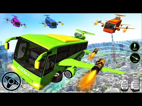 Flying Army Bus Robot Transform - City Bus Parking Simulator | Android Gameplay