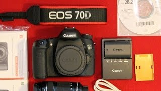Canon EOS 70D Unboxing - Digital camera with 18-135 mm Lens
