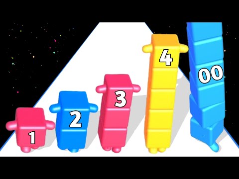 LEVEL UP Cube Run 3D - Number Block Run Race Level Up Stack Master Max Level Freeplay Game
