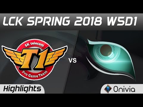 SKT vs KDM Highlights Game 1 LCK Spring 2018 W5D1 SK Telecom T1 vs Kongdoo Monster by Onivia