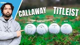 NEW 2026 Callaway Chrome Tour/x vs 2025 Titleist Pro V1/x Go