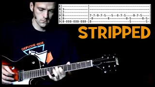 Depeche Mode Stripped Solo Guitar Lesson Cover with Tab at End