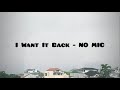 I Want It Back - NO MIC by Chill Out Record
