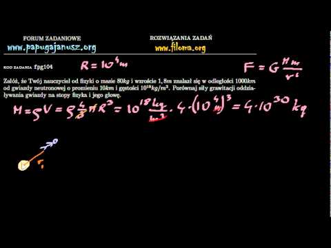 fpg104 - Nauczyciel fizyki i gwiazda neutronowa - zadanie z fizyki - filoma.org