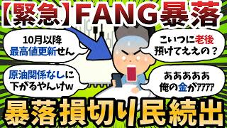 【新NISA】FANGの下落が止まらない……「買い時きた」「AIバブル弾けた」「イランショック関係ないのに…」【2chお金スレ】