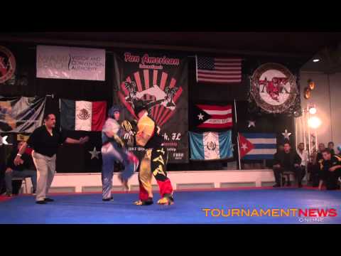 Leo Valdivia vs Ross Levine Men's Sparring Overall at Pan American Internationals 2013