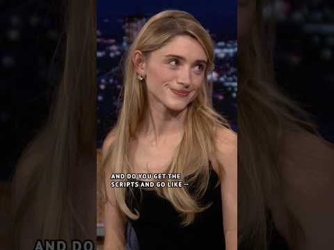 #NataliaDyer “couldn’t be happier” with how #StrangerThings ends 👀 #FallonTonight