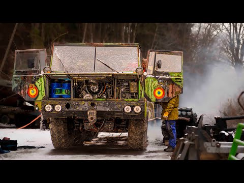 17.6L V12 Diesel Army Monster – Cold Start After Years