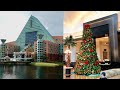 Walt Disney World Swan Dolphin Hotels 2025 Christmas Decorations In 4K Walt Disney World Florida
