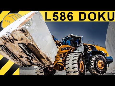 Wie wird Carrara Marmor produziert? Doku Marmor Steinbruch & Liebherr Radlader L586 Einsatz