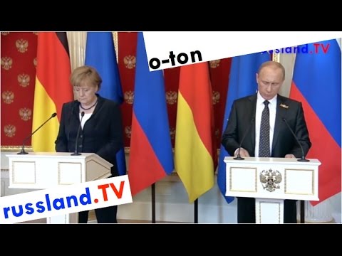 Putinrede auf deutsch beim Merkel-Besuch [Video]