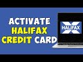 How To Activate Halifax Credit Card Account