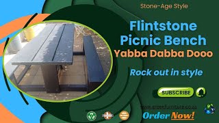 Stone-Age Vibes: Flintstones Picnic Bench!♻️ . | GreenFurniture