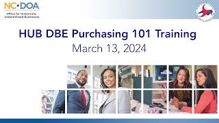 HUB Purchasing 101 Vendor Orientation March 13, 2024