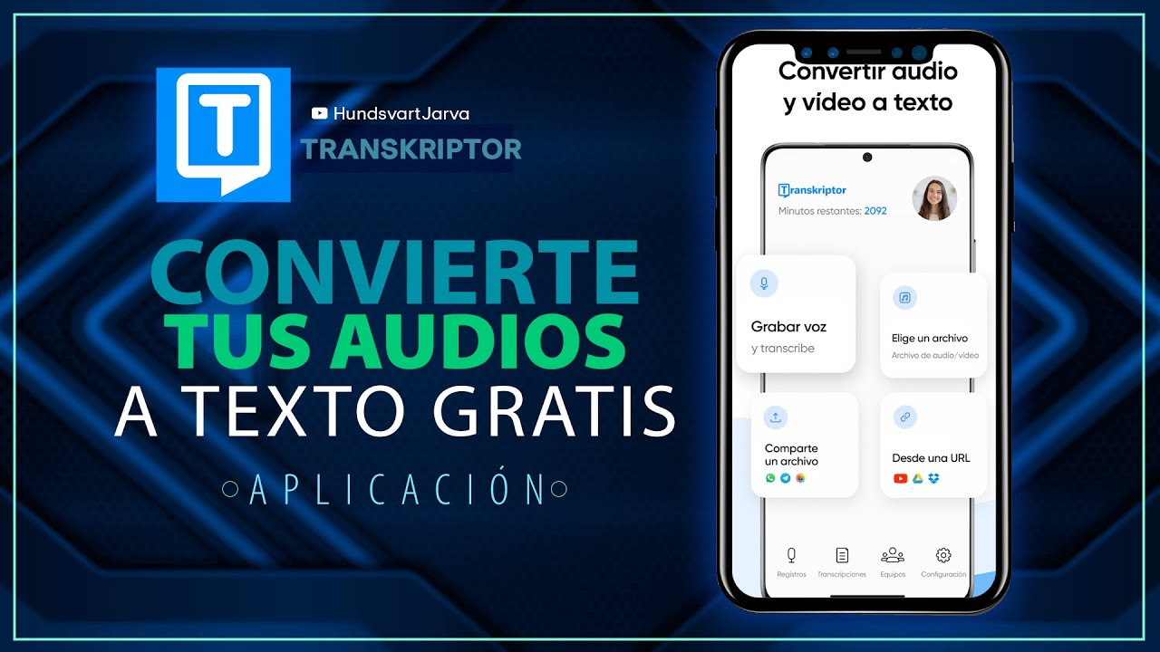 TRANSKRIPTOR | CONVIERTE AUDIOS A TEXTO | GRATIS @HundsvartJarva