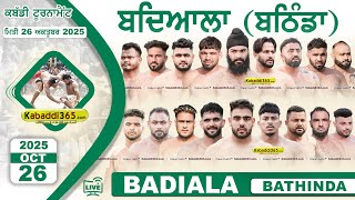 Badiala (Bathinda) Kabaddi Tournament 26 Oct 2025