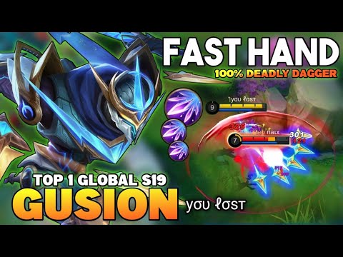 Top 1 Global Gusion S19 | Fast & Smooth Dagger Combo, Insane Dmg. | Gusion Gameplay | Mobile Legends