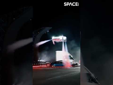 Wow! Tesla 'Flying' Roadster with SpaceX Thrusters 🚀 #tesla #spacex #roadster #flying #space #shorts