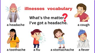 Illness & Body pain vocabulary I Body Health Problems | English Verbs #vocabulary #kidslearning