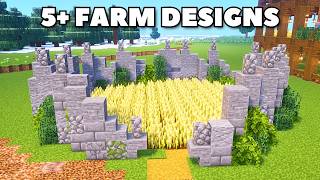 Minecraft: 5 AESTHETIC Crop Farm Tutorial (how to build 1.21)