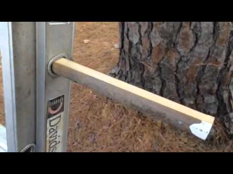 Extension ladder paint tray holder
