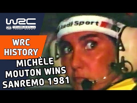 Michèle Mouton wins WRC Rallye Sanremo 1981 in the Audi Quattro rally car.