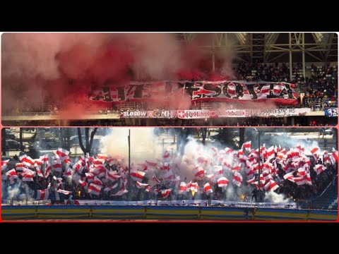 KIBICE: Resovia Rzeszów - ŁKS Łódź (20.03.2022) TRYBUNY DOPING OPRAWY