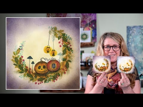 Pumpkin Wreath by Tracey Dutton - A Lavinia Stamps Tutorial