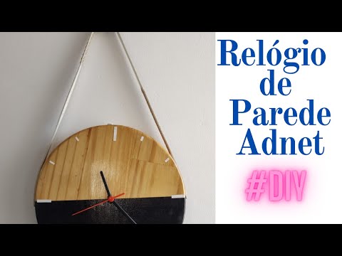 Relógio de Parede Decorativo Adnet Preto #DIY