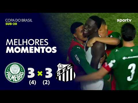Gols e melhores lances de Palmeiras x Santos