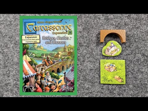 WHAT'S NEW Carcassonne Expansion 8: Castles, Bridges, and Bazaars. Plus PLAYTHROUGH and RANKING