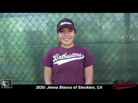 2020 Jenna Blanco Pitcher Softball Skills Video - Batbusters Richardson