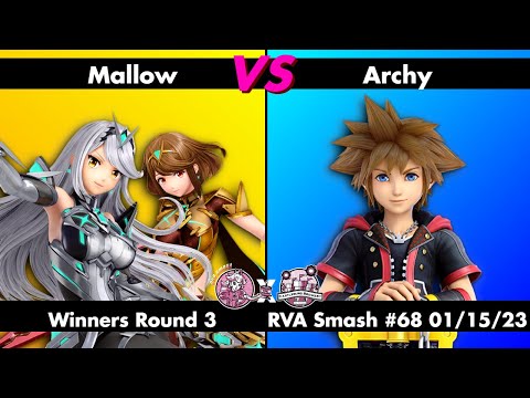 RVA Smash #68: Mallow (Mythra/Pyra/Falco) vs Archy (Sora) - Winners R3 - Super Smash Ultimate SSBU