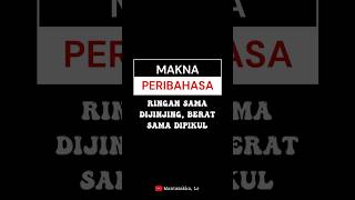 Download lagu Ringan sama dijinjing, berat sama dipikul | Makna Peribahasa #shortvideo #shortsfeed mp3