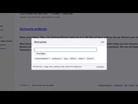 Stichworte entfernen - Atlassian Confluence lernen #78