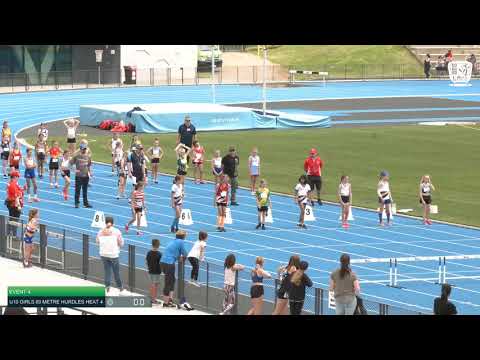 U10 Girls 60m Hurdles Heat 4: 2021 State Combined Events Championships // LAVicTV