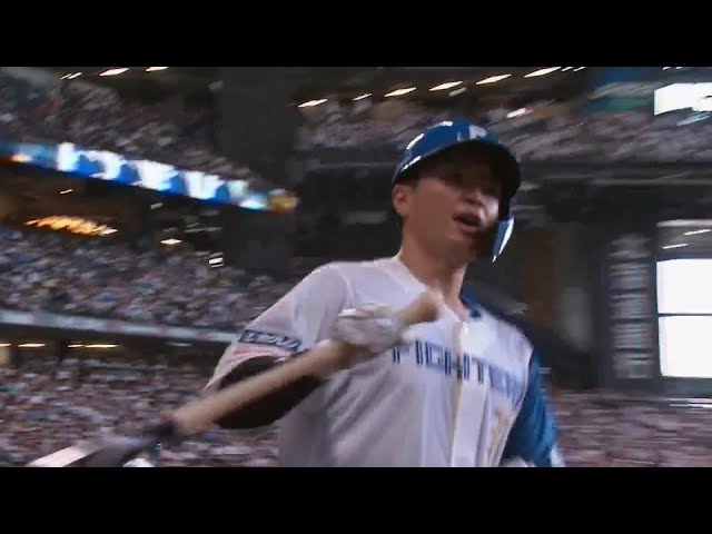 【8回裏】貴重な追加点!! ファイターズ・郡司裕也 左中間へ第11号ソロホームランを放つ!!  2024年8月10日 北海道日本ハムファイターズ 対 埼玉西武ライオンズ