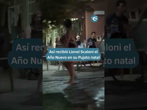 Lionel Scaloni recibió el año en la vereda de su casa en Pujato