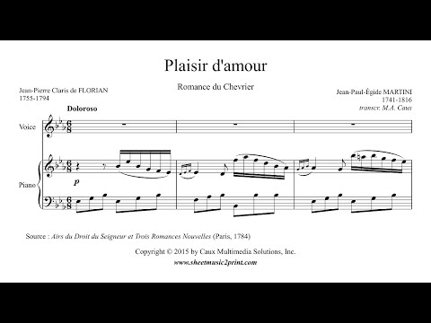 Martini : Plaisir d'amour - Voice (3/6 : Medium-High, E flat Major)