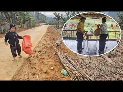 TỂN returned to his old job collecting scrap metal to earn extra income to help Thu.